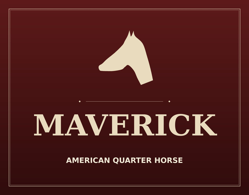 Personalized horse stall sign — red maverick