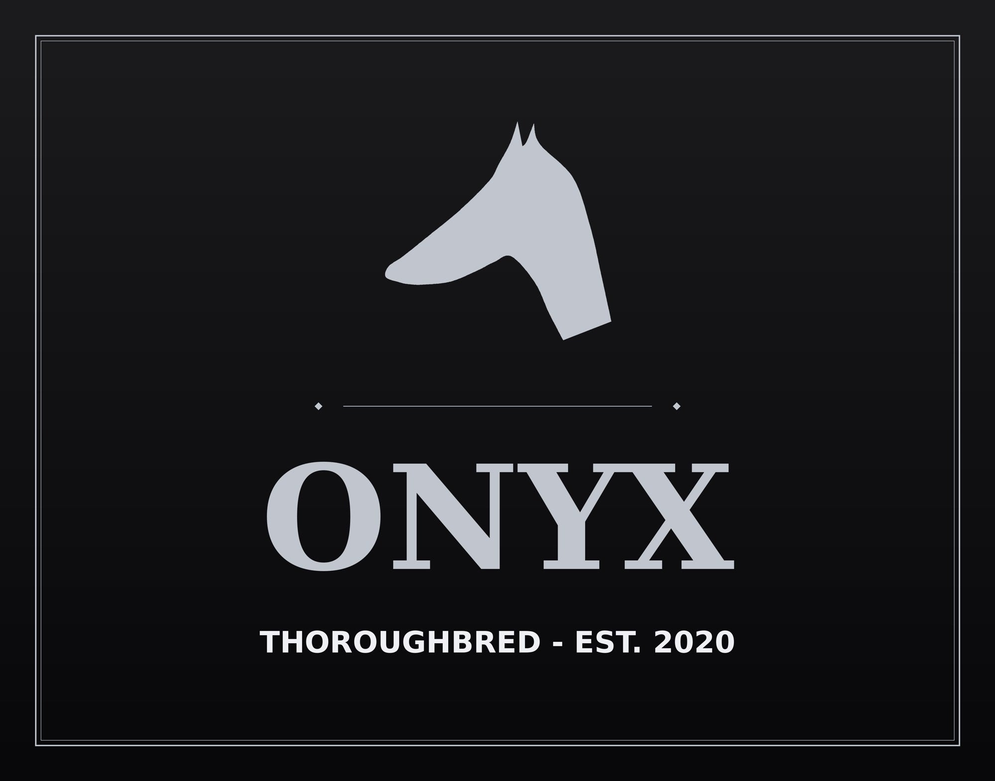 Personalized horse stall sign — black onyx